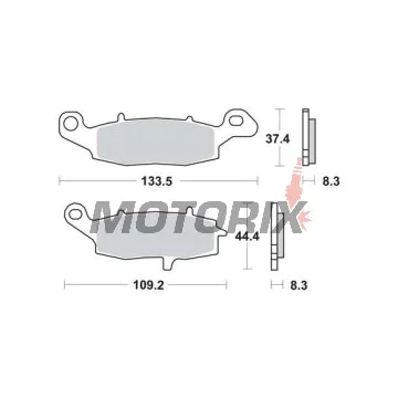 Brzdové destičky -TRW- MCB682SV, Kawasaki ER-5/ER-6, Versys, KLR, GPZ, Vulcan, Z750, Zephyr, ZR-7; Suzuki V-Strom, Bandit, GSX, GSR, SV650, Gladius, Intruder