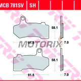 Brzdové destičky -TRW- MCB781SH, Harley Davidson FLHR, FLHRC, FLHT, FLHTC, FLHTCU, FLHTCUTG, FLHX, FLHXXX, FLTR, VRSCA, VRSCD, VRSCR 2006-2013