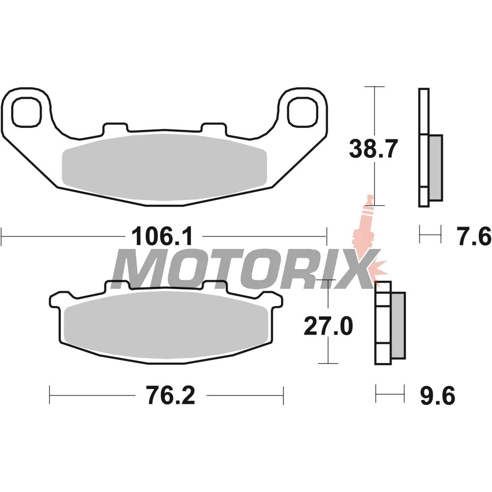 Brzdové destičky -BREMBO- 07KA11SA, Kawasaki EX/GPX/GPZ/KR-1/ZR/ZX-4/ZXR 250-550/500 Ninja/Xantus/Zephyr, Suzuki GSX/RG/RGV 1100/250