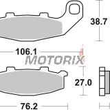 Brzdové destičky -BREMBO- 07KA11SA, Kawasaki EX/GPX/GPZ/KR-1/ZR/ZX-4/ZXR 250-550/500 Ninja/Xantus/Zephyr, Suzuki GSX/RG/RGV 1100/250