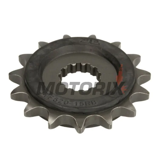 Přední pastorek -JT- JTF520,15RB, 15 zubů, s gumový tlumič, Cagiva Navigator 1000 2001-2005, Raptor 650 2001-2007, V-Raptor 650 2001-2007, Hyosung Comet 650 2006, 2010, GT 650 2004-2012, Kawasaki W 650 1999-2006, ZR 750 1991-1994, ZR-7 750 1999-2004