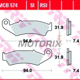 Brzdové destičky -TRW- MCB574RSI, Honda NX125 Transcity, NX250, XL250R Baja, XLR125R, XR250R/600R, Kawasaki KX125