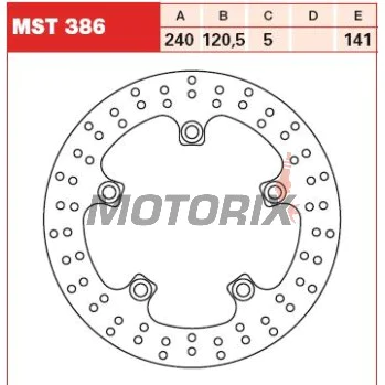 Brzdový kotouč -TRW- MST386, 240mm, Suzuki GSF Bandit 650/1200/1250 + GSR600/750 + GSX650F/1250F + GSX-S750 + GW250 + SFV/SV650 (2005-2020)