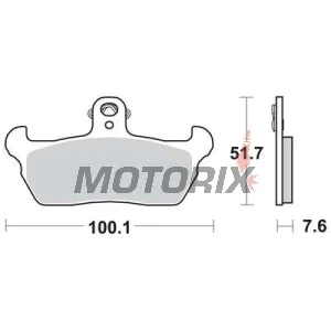 Brzdové destičky -TRW- MCB618, Aprilia Pegaso/RX/Tuareg, Cagiva Elefant/Freccia/Mito/Supercity/W8-W16, Gilera RC600, Moto Guzzi Quota 1000ie, Moto Morini Dart (1988-1999)