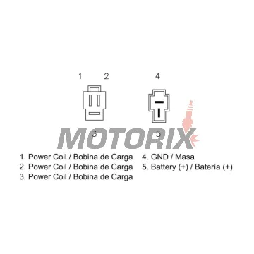 Regulátor dobíjení -DZE- regulátor dobíjení, 12V, 20A, SUZUKI AN, EN, GSX, RG, RGV, UE 125-500 1986-2008