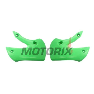 Přední boční plasty -POLISPORT- zelené, KAWASAKI KLX, KX 65/110 2000-2023