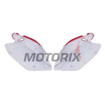 Zadní boční plasty -POLISPORT- červené/bílé, HONDA CRF 250 2004-2005