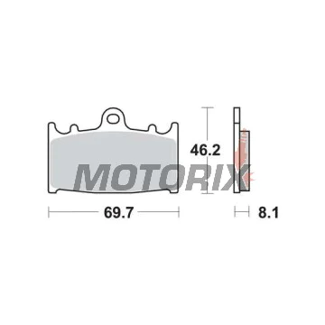 Brzdové destičky -TRW- MCB602SRQ, Kawasaki GPZ, KLZ, VN, ZR, ZX, ZX-6R, ZX-9R, ZXR, ZZR 1989-2019; Suzuki GSF, GSR, GSX, GSX-R, RGV, SV 1988-2017