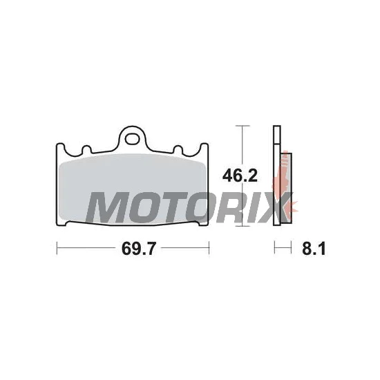 Brzdové destičky -TRW- MCB602CRQ, Kawasaki GPZ, KLZ, VN, ZR, ZX, ZX-6R, ZX-9R, ZXR, ZZR 1989-2019; Suzuki GSF, GSR, GSX, GSX-R, RGV, SV 1988-2017