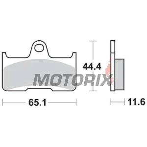 Brzdové destičky -TRW- MCB756SI, CFMoto Terralander 500/625/800 (2011-2013); Yamaha YFM 660 Grizzly/Grizzly Auto 4x4/660F/660FWA/660R Raptor (2002-2008)