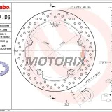 Brzdový kotouč -BREMBO- 68B407D6, BMW F 800, K 1200, R 850-1200 GS/S/C (1994-2018)