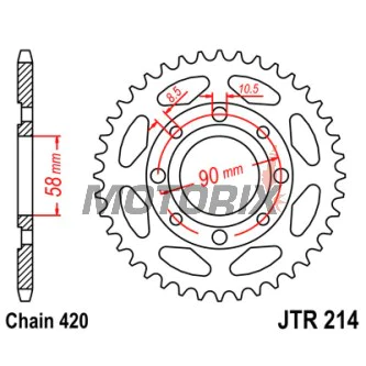 Zadní rozeta -JT- JTR214,36, 36 zubů, ocelový