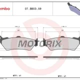 Brzdové destičky -BREMBO- 07BB0359, Aprilia Pegaso & ETV Caponord 650-1000, BMW F650/F800 GS, Honda NX 650 Dominator & NT650 Deauville, KTM 950/990 Adventure, Moto Guzzi 1100-1200
