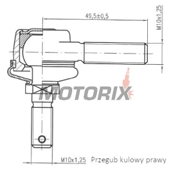 Vnější čep řízení -4 RIDE- Polaris Outlaw/Predator/Sportsman 450-850 2007-2011