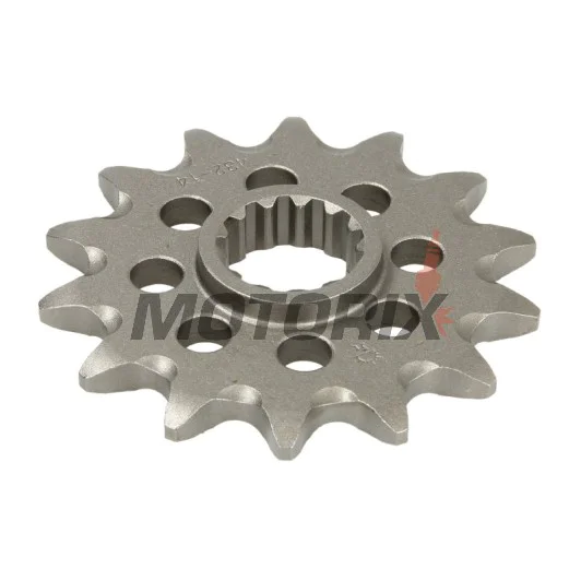 Přední pastorek -JT- JTF432,14SC, 14 zubů, samočisticí, Betamotor Jonathan 350 2001-2010, Kawasaki KLX 400 2003, Suzuki DR 250 1993-1995, DR 350 1990-1999, DR-Z 400 2000-2017, GSF 250 1995-2000, RM 250 1982-1986, 2000-2012, RM-X 250 1989-2001