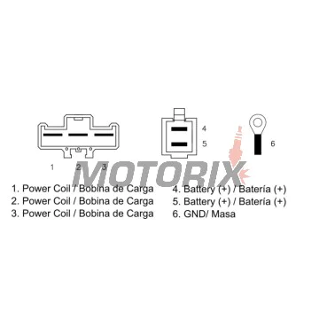 Regulátor dobíjení -DZE- regulátor dobíjení, 12V, 35A, KTM ENDURO, SMC, SUPER ENDURO, SUPERMOTO 690/950/990 2005-2013