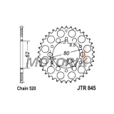 Zadní rozeta -JT- JTR845,45, 45 zubů, ocelový, Yamaha DT 200 1985, IT 125 1980-1981, IT 175 1977-1979, SR 250 1980-1996, SRX 250 1987, TT 250 1980-1982, XT 250 1980-1992, YZ 100 1976-1981, YZ 125 1977
