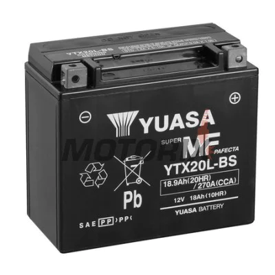 Akumulátor -YUASA- YTX20L-BS, 19Ah 12V