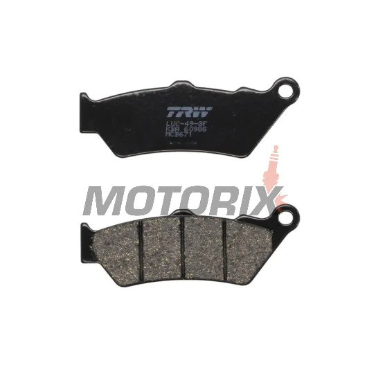Brzdové destičky -TRW- MCB671, Aprilia Pegaso 650, BMW F 800 GS, Ducati Scrambler 800, Honda NX Dominator 650, KTM Adventure 990, Moto Guzzi California 1100, Triumph Rocket III 2300, Yamaha XT 660R (1976-2020)