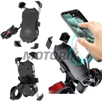 Držák telefonu -4 RIDE- s bezdrátové nabíječka, antivibrační - univerzální