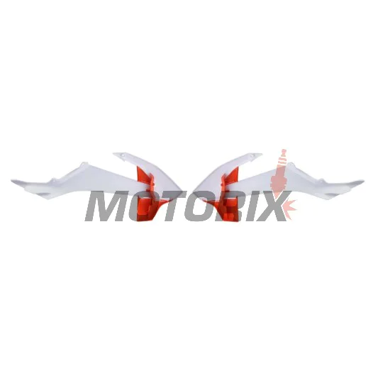 Přední boční plasty -POLISPORT- oranžové/bílé, KTM SX 65 2016-2023