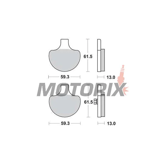 Brzdové destičky -TRW- MCB548, Harley-Davidson Touring (Road King, Electra Glide, Tour Glide, Road Glide), Softail (Fat Boy, Heritage, Springer, Night Train), Dyna (Super Glide, Low Rider, Wide Glide), Sportster XL/XLH 883/1200 (1984-2008)
