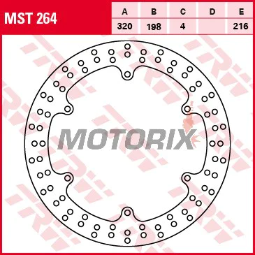 Brzdový kotouč -TRW- MST264, 320mm, Yamaha XJ900S Diversion (1995-2003)