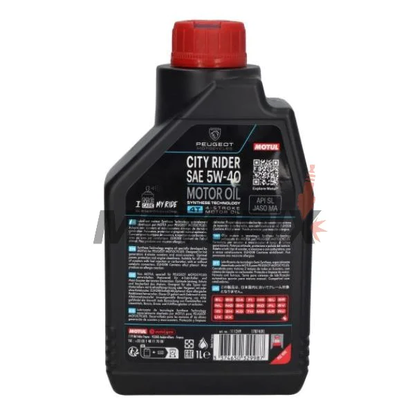 Motorový olej -MOTUL- Peugeot City Rider, 5W40, 1L