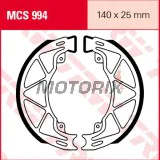 Brzdové čelisti -TRW- MCS994, 140x25mm, Aprilia Habana 125, Mojito 125, SR 50-150, Scarabeo 100, Sportcity 125 (1999-2015), Derbi Atlantis 50/100, Boulevard 50-200 (2003-2013), Gilera Runner 125/180 (1997-1999), Italjet Dragster 125 (1997-1999), Piagg