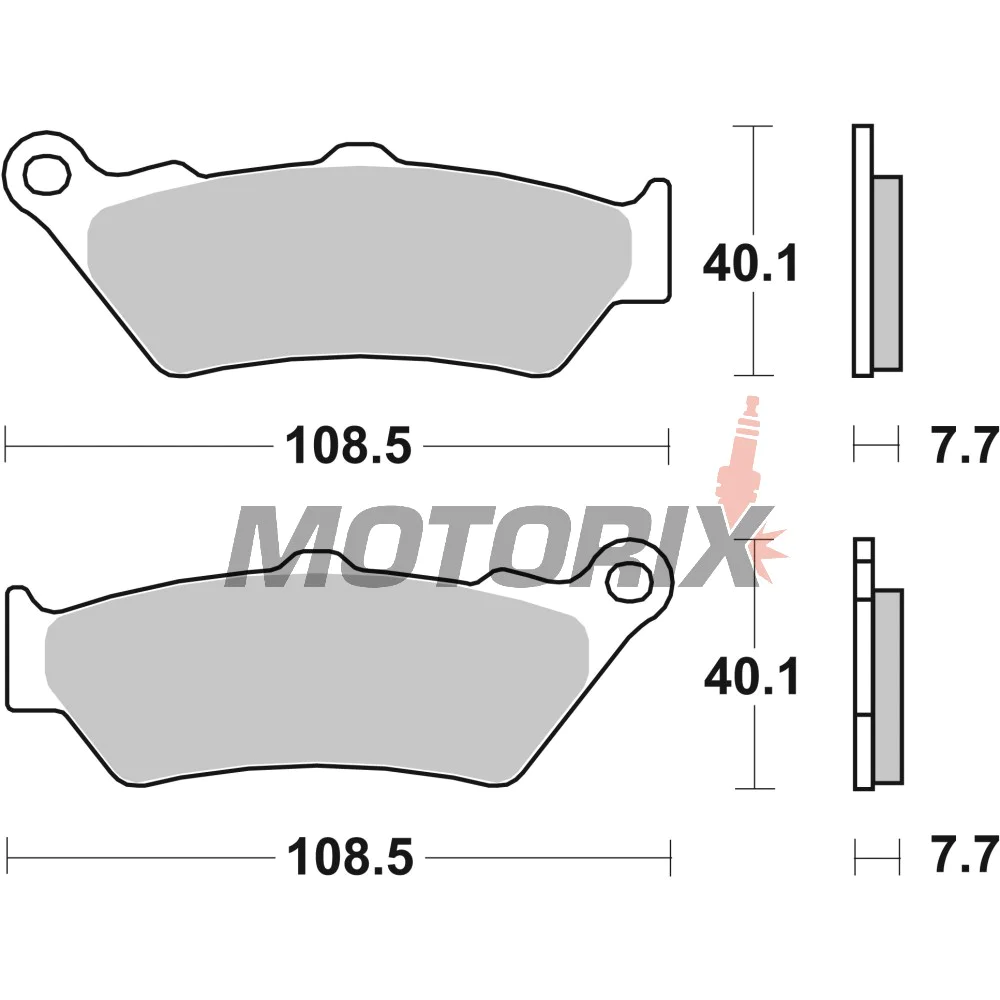 Brzdové destičky -BREMBO- 07BB03LA, Aprilia Capo Nord/Pegaso, BMW F650/F800/R1250, Honda CB500/Deauville/Dominator, KTM Adventure/Enduro, Moto Guzzi California/Norge/Quota.