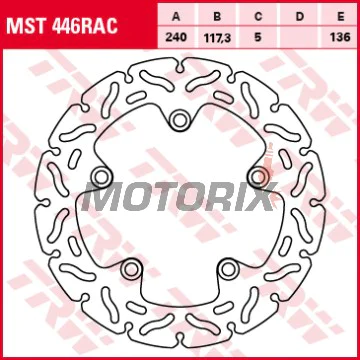 Brzdový kotouč -TRW- MST446RAC, 240mm, Honda CTX 700/700N + NC700S/NC700X/NC750X (2012-2018)
