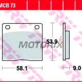 Brzdové destičky -TRW- MCB73, Kawasaki Z 650SR/1000A/1000ST/1000H Injection (1977-1981); Suzuki GS 500E-F/550/750/850G Katana (1977-2010), GSX 750E-ES-EF (1980-1986), RG Gamma 50 (1987)