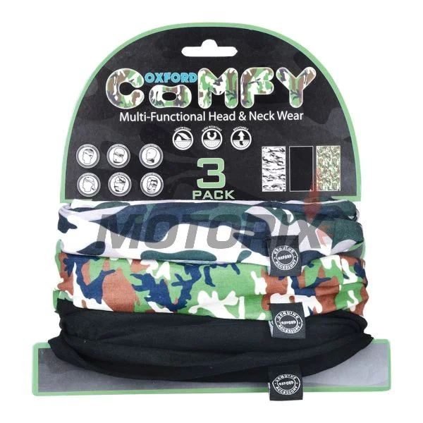 Multifunkční nákrčník -OXFORD- Camo, sada 3 ks