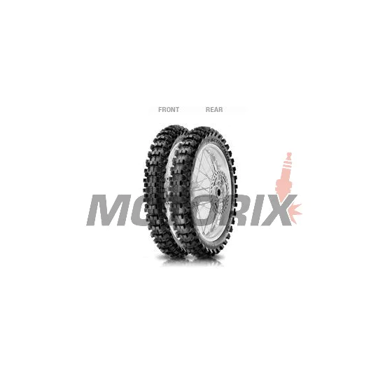 Zadní off-road pneumatika -PIRELLI MOTOR- 90/100-14, SCORPION MX, střední měkká 32 MINI