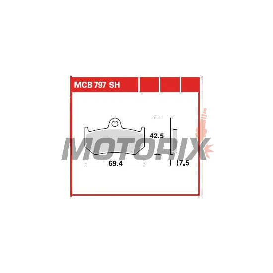 Brzdové destičky -TRW- MCB797SH, MV Agusta Brutale 910/920/989R/990R/1078R/1090R-RR, F4 750/1000/1078RR