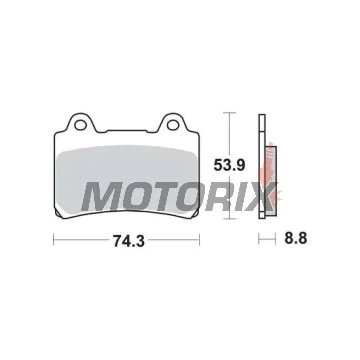 Brzdové destičky -TRW- MCB584, Triumph Tiger 900 1993-1998; Yamaha FJ 1200, FZR 750/1000, TRX 850, XJR 1200, XVZ 1300 1987-2001