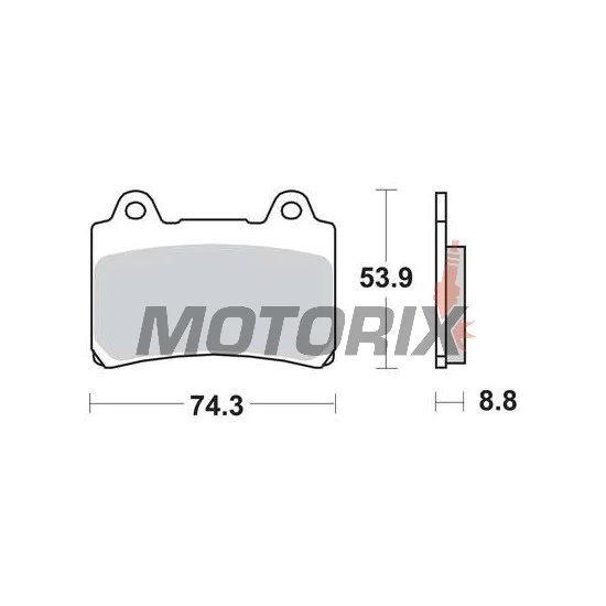 Brzdové destičky -TRW- MCB584, Triumph Tiger 900 1993-1998; Yamaha FJ 1200, FZR 750/1000, TRX 850, XJR 1200, XVZ 1300 1987-2001
