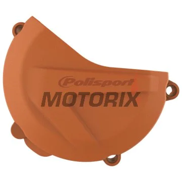 Chránič víka spojky -POLISPORT- oranžový, KTM EXC, SX, XC, XC-W 125/150/200 2016-2018