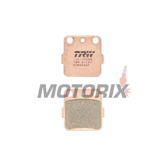 Brzdové destičky -TRW- MCB554SI, Honda ATC 250R (1982-1984), CR 80R/85R (1983-2008), Husqvarna CR/TC/TE/WR 125-610 (1992-1994), Kawasaki KFX/KSF 400 (2003-2006), Suzuki LT-Z 400 Quadsport (2003-2017), Yamaha YFM 350 Warrior (1989-2004), YFZ 350 Banshee (1