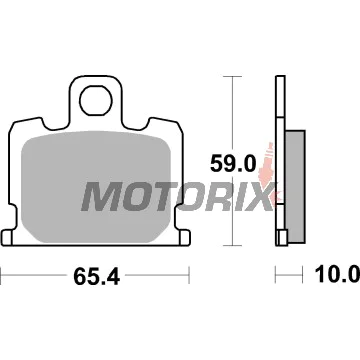 Brzdové destičky -BREMBO- 07YA0809, Yamaha RD 50, 80, 250, 350 LC, RX 80SE, XJ 550, 750, XS 1100S, XV 1000SE (1981-1985)