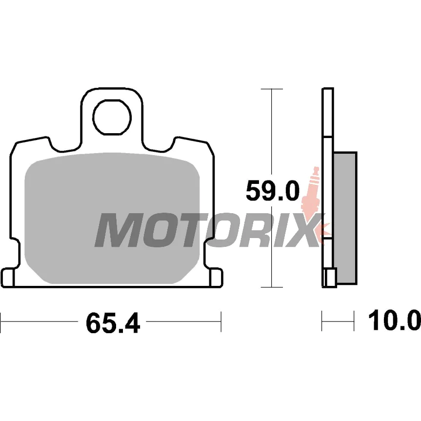 Brzdové destičky -BREMBO- 07YA0809, Yamaha RD 50, 80, 250, 350 LC, RX 80SE, XJ 550, 750, XS 1100S, XV 1000SE (1981-1985)