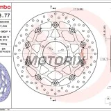 Brzdový kotouč -BREMBO- 78B40877, Honda CBR1000RR Fireblade/VTR1000 SP1, SP2 Racing (2000-2007)