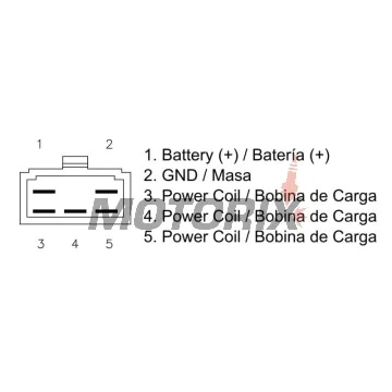 Regulátor dobíjení -DZE- regulátor dobíjení, 12V, 35A, YAMAHA FZS, TDM, XV, XVZ 250-1300 1993-2001