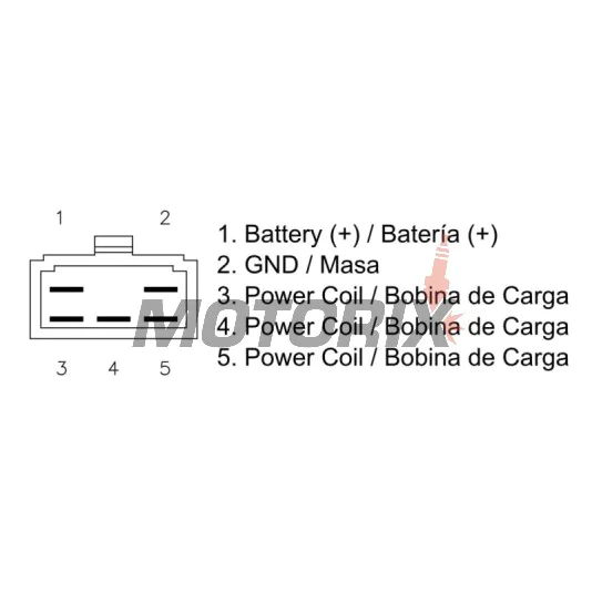 Regulátor dobíjení -DZE- regulátor dobíjení, 12V, 35A, YAMAHA FZS, TDM, XV, XVZ 250-1300 1993-2001