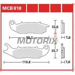 Brzdové destičky -TRW- MCB818, Derbi Mulhacen 125, Terra 125/125 Adventure, Honda CRF250L, CRF250M