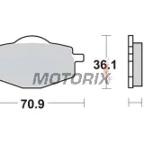 Brzdové destičky -TRW- MCB539SI, Adly Fox 50, Beta Euro/Jonathan 350, Gilera RC600, Apache 125, MBK Flame 125, Thunder 125, Skyliner 125, Booster 100, Sachs Roadster 650/800, Yamaha DT50/80/125, TDR125, TT600, XT350/500/600 Tenere, XTZ660 Tenere, YBR125