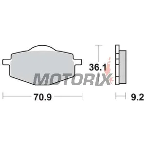 Brzdové destičky -TRW- MCB539SI, Adly Fox 50, Beta Euro/Jonathan 350, Gilera RC600, Apache 125, MBK Flame 125, Thunder 125, Skyliner 125, Booster 100, Sachs Roadster 650/800, Yamaha DT50/80/125, TDR125, TT600, XT350/500/600 Tenere, XTZ660 Tenere, YBR125, 