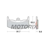 Brzdové destičky -TRW- MCB526, Honda CBX550F Supersport (1982-1984), MVX250F (1988), VT250F/500E (1982-1985), VTR250 Interceptor (1988)