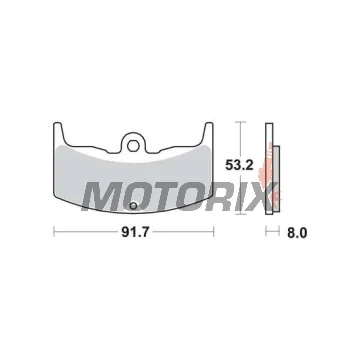 Brzdové destičky -TRW- MCB526, Honda CBX550F Supersport (1982-1984), MVX250F (1988), VT250F/500E (1982-1985), VTR250 Interceptor (1988)