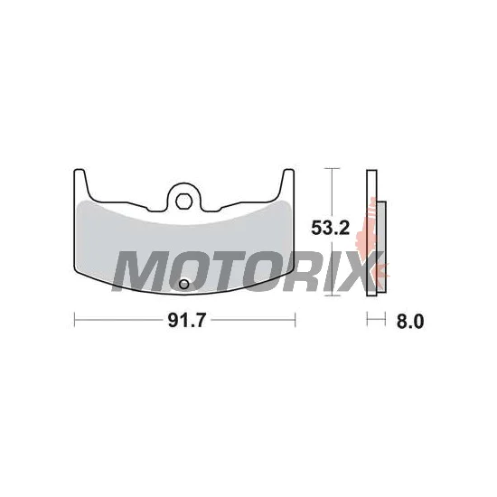 Brzdové destičky -TRW- MCB526, Honda CBX550F Supersport (1982-1984), MVX250F (1988), VT250F/500E (1982-1985), VTR250 Interceptor (1988)